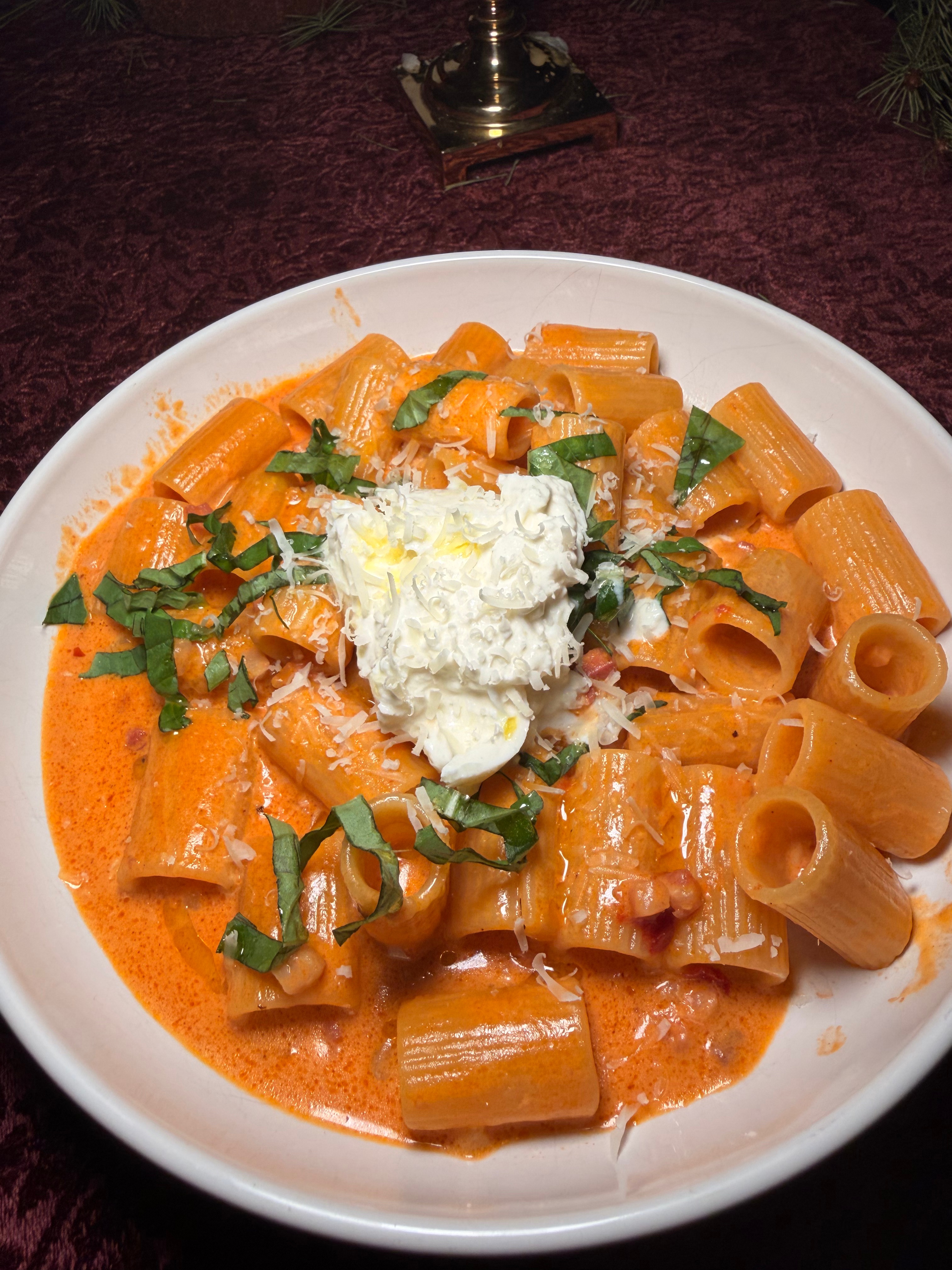 Creamy Rigatoni Vodka with Pancetta